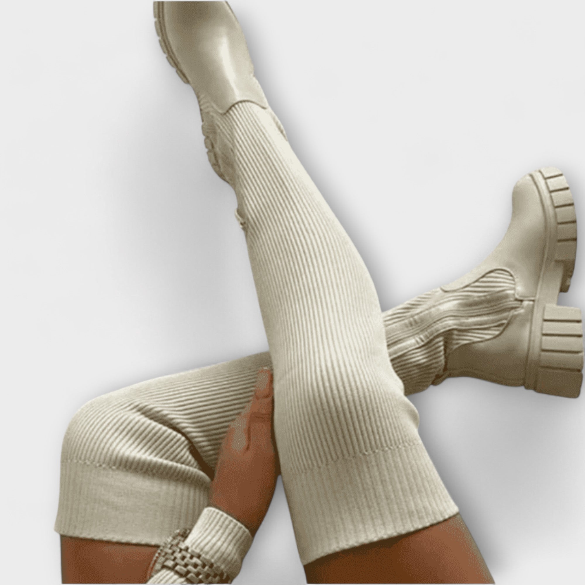 Lureva | Overknee boty s robustní podrážkou