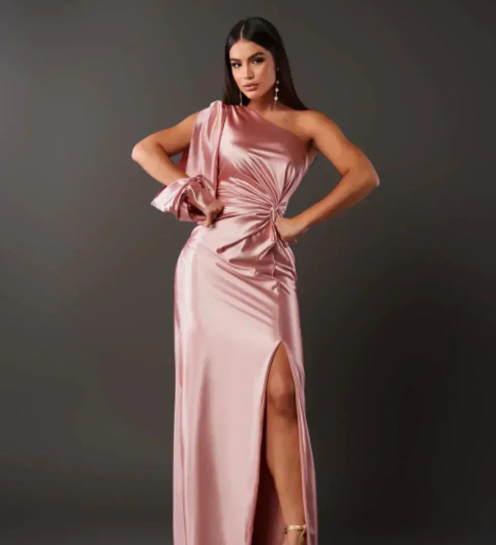 Magdalena – Elegantní maxi šaty na jedno rameno